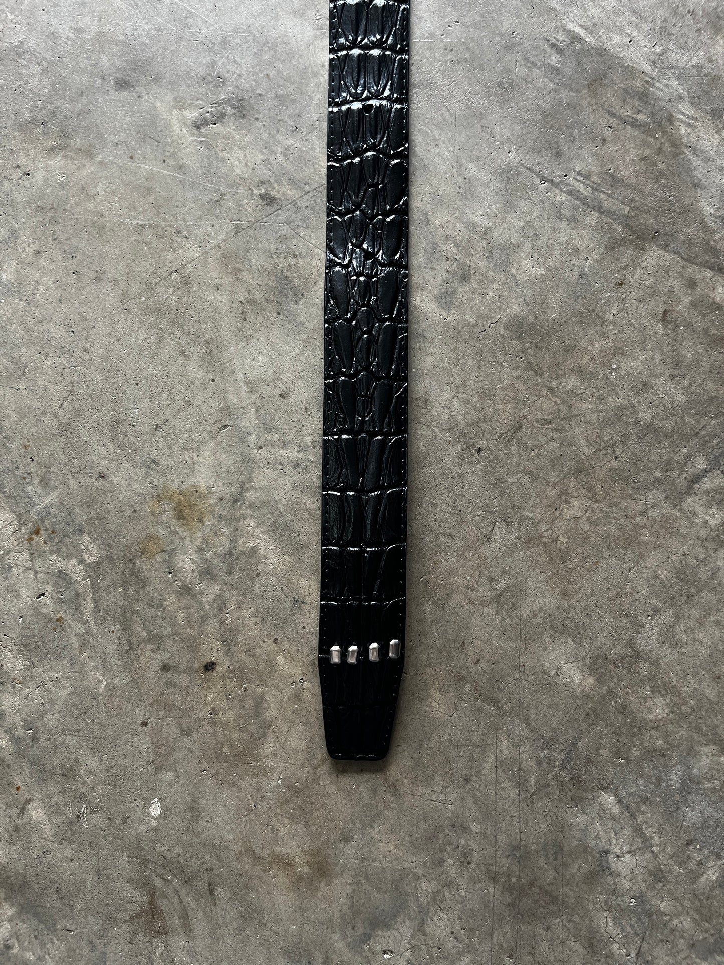 Black croc belt