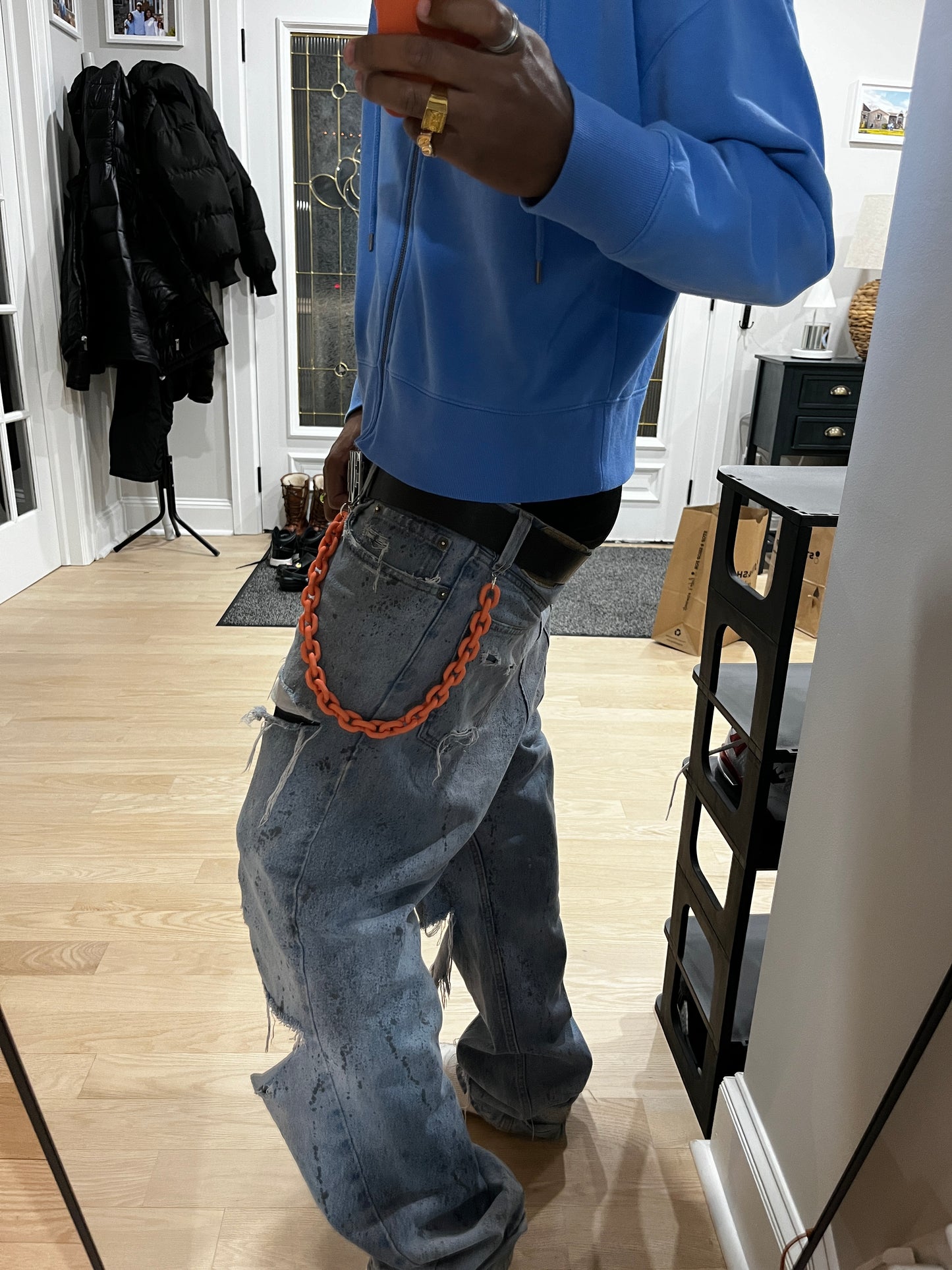 Orange play-Doh chain V-2