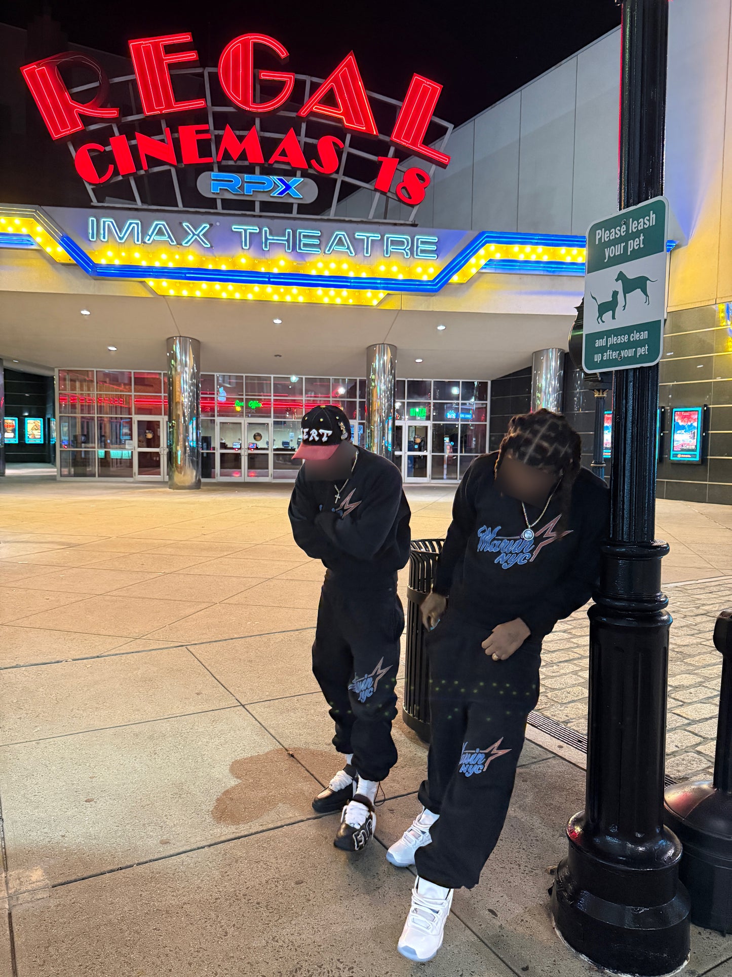 Black MNYC VARSITY sweatpants