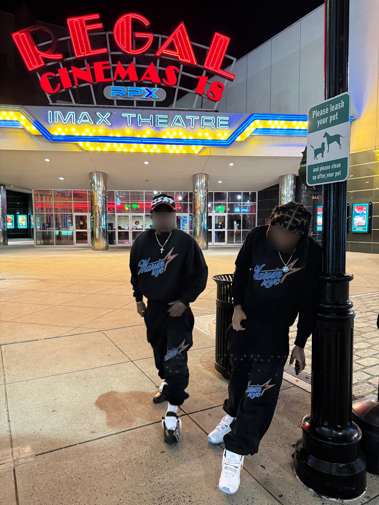 Black MNYC VARSITY sweatpants