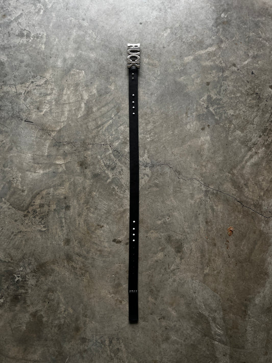 FHAQ white studded belt