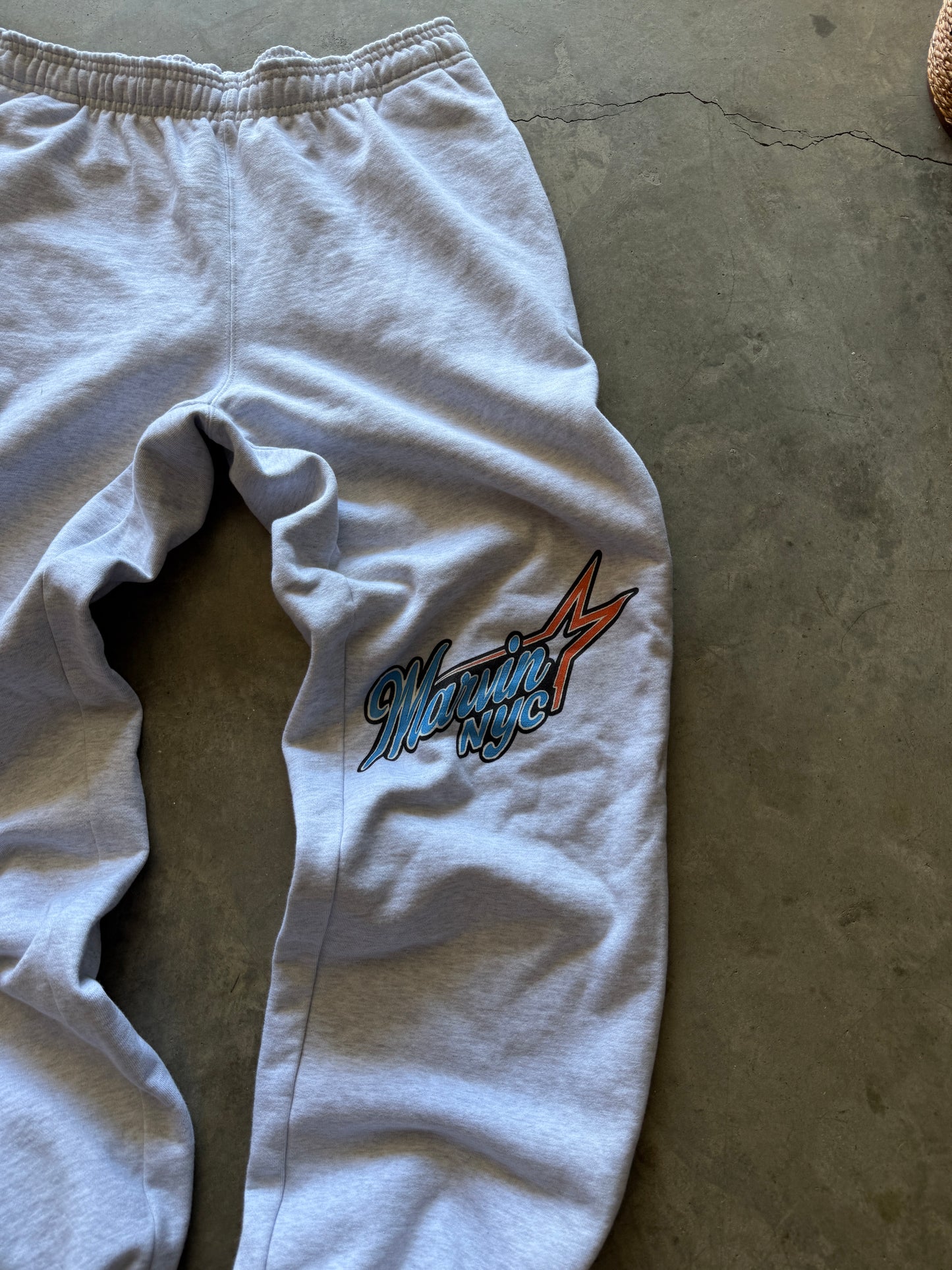 Grey MNYC VARSITY sweatpants